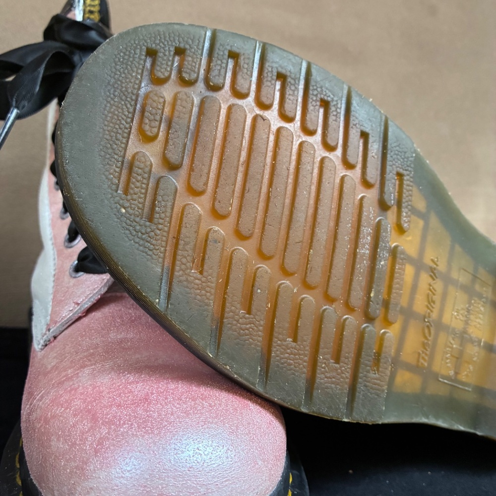 VALLEY GIRL: Rare Custom Textured Pink Metallic Glitter Doc Martens - Picture 7 of 7